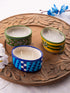 Blue Pottery Scented Candle Holder Assorted Colour